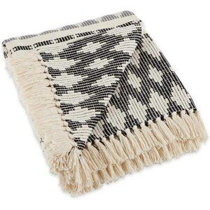 California Casual, Colby Southwest Woven Throw, Black & Gray, 50x60